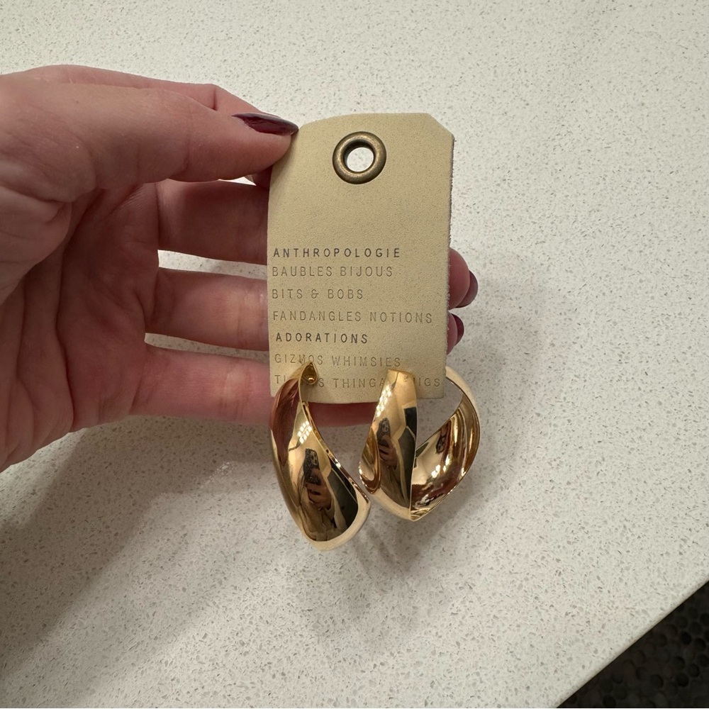 Anthropologie Gold Hoops